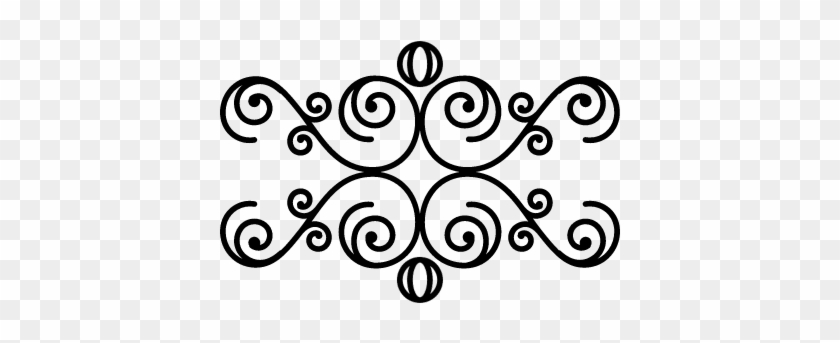 Floral Design With Spirals Vector - Spiral Design Png #1223830