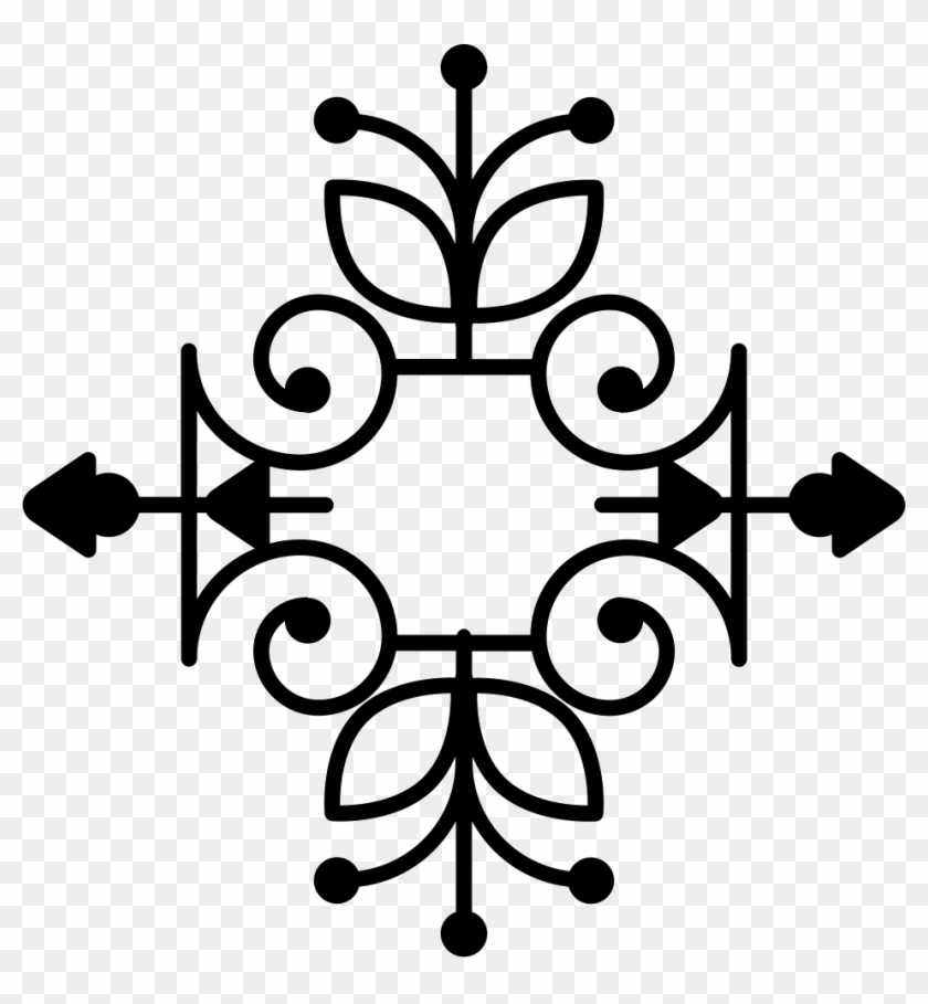 Floral Design With Delicate Double Symmetry Design - Simetria Doble #1223843