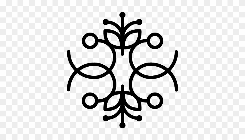 Floral Design With Vertical And Horizontal Symmetry - Ornamentation Icons Png #1223874