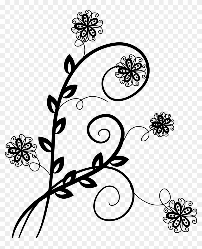 Flower Swirl Design Cute Designing Download - Flower Designs No Background #1223898