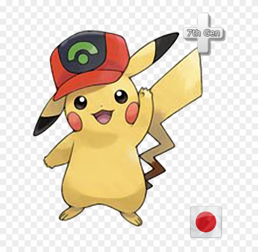 Pikachu With Ash's - Pikachu With Ash's Hat #1224154