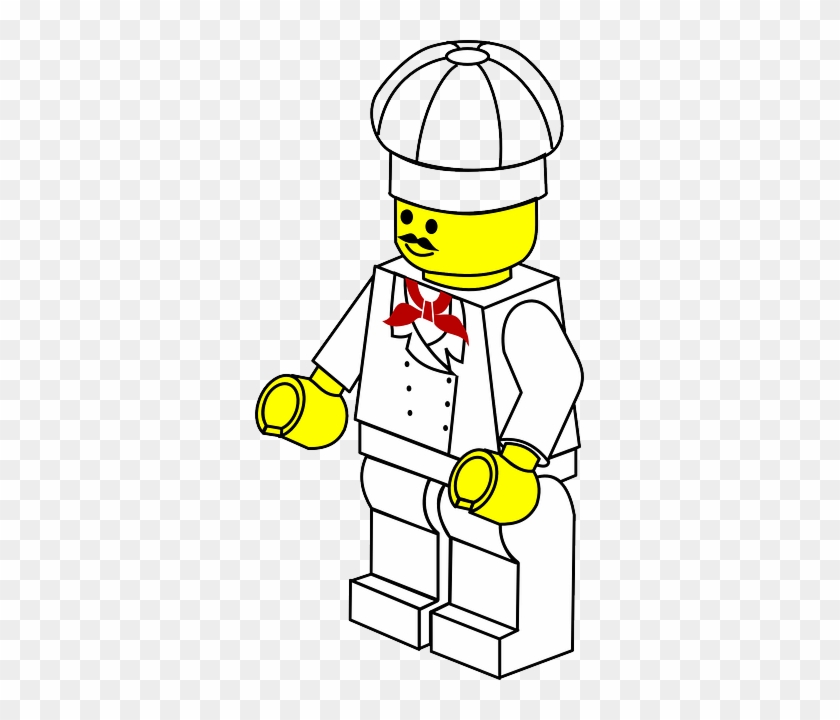 Chef, Cartoon, Free, Hat, Toy, Cook, Piece, Lego - Lego Clipart #1224198