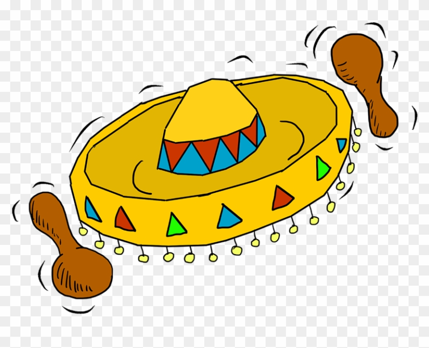 Sombrero, Hat, Mexican Hat, Mexico, Straw Hat, Maraca - Chapeu E Chocalho Mexicano #1224205