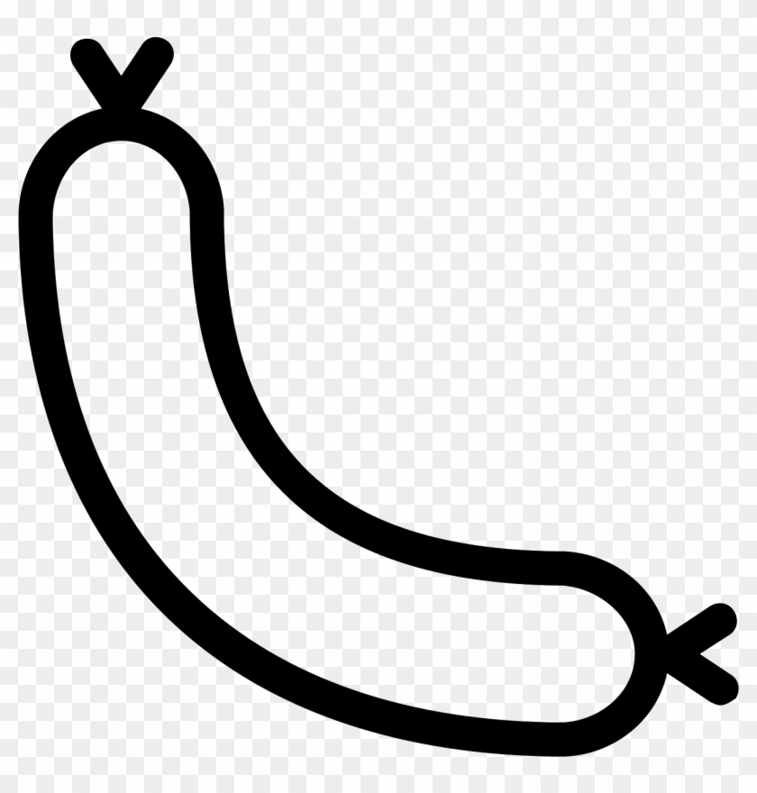 Sausage Icon - Sausage Black And White Png #1224252