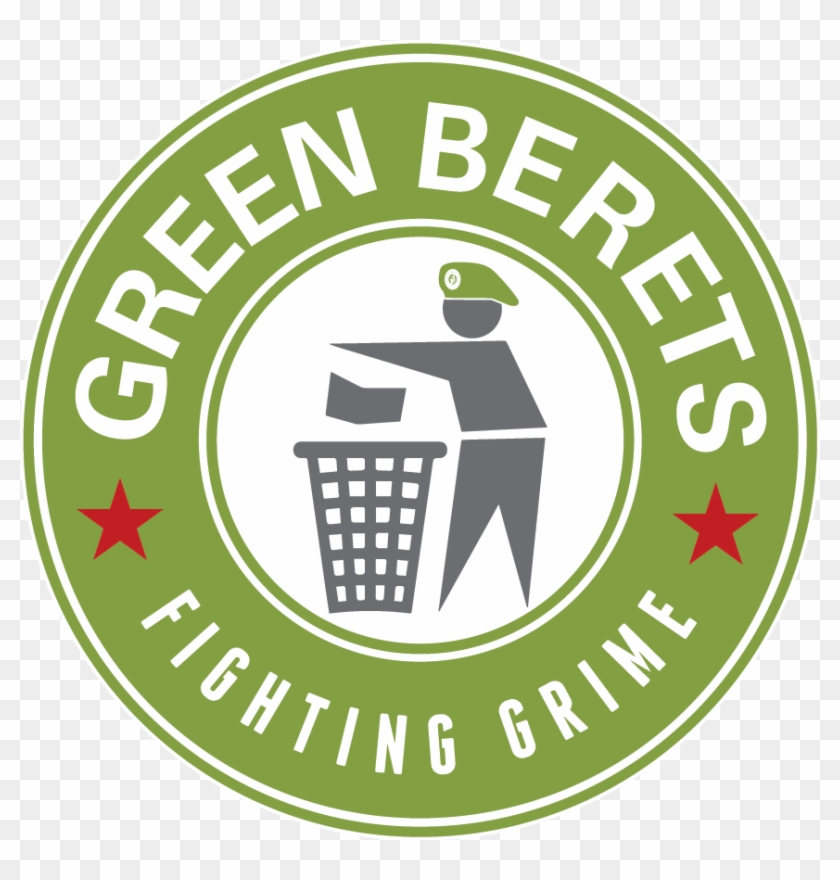 Green Berets - Trash Only Clean Garbage Can Business Office Window #1224339