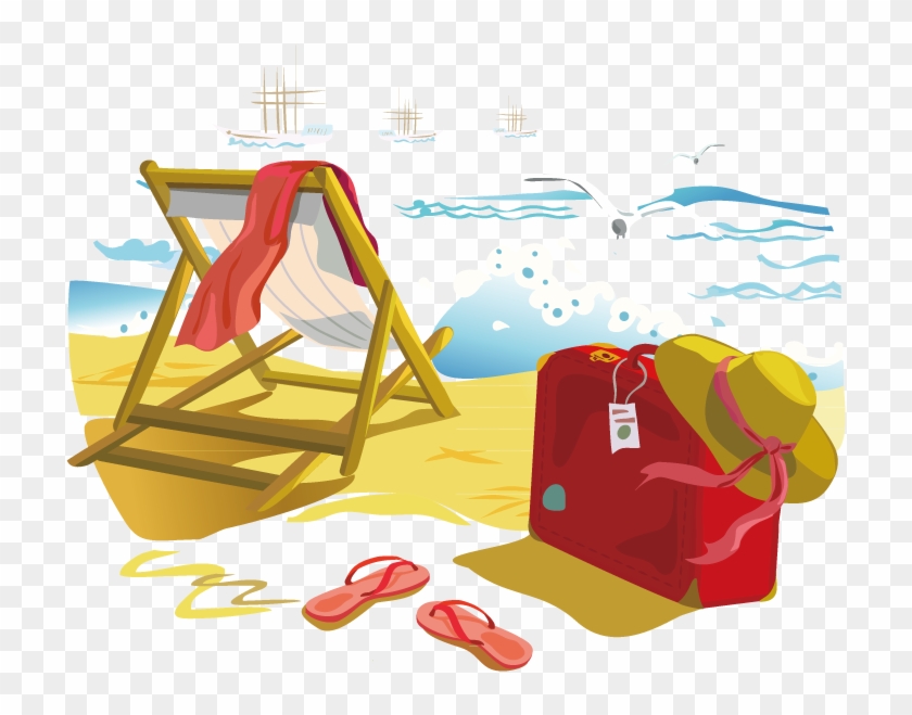 Beach Vacation Summer Euclidean Vector - Summer Clip Art Beach #1224350