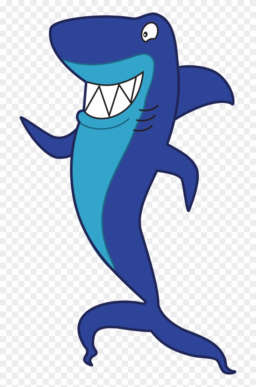 Shark Cartoon Chondrichthyes Fish Running - Running Shark #1224487