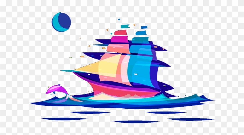 Boat Sailing Ship Drawing Clip Art - Barco De Dibujo A Color #1224579