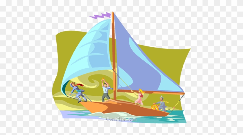 Business Team Sailing Royalty Free Vector Clip Art - Management De La Qualité #1224632