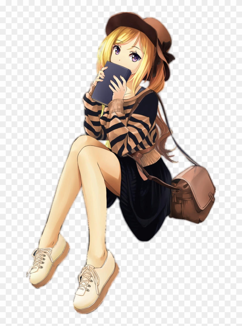 Free Sitting Girl Png - Anime Girl Paris #1224683