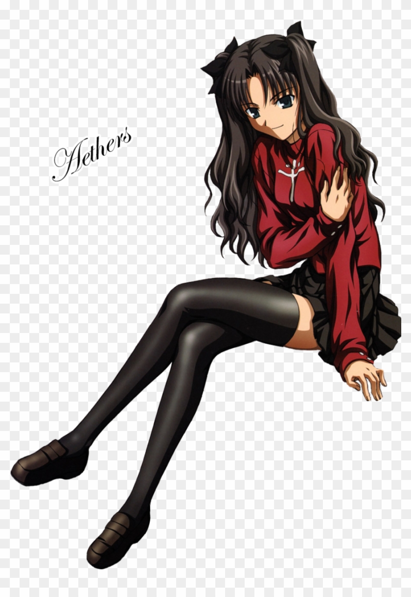 Anime Transparent Png Sticker - Fate Stay Night Rin Png #1224767