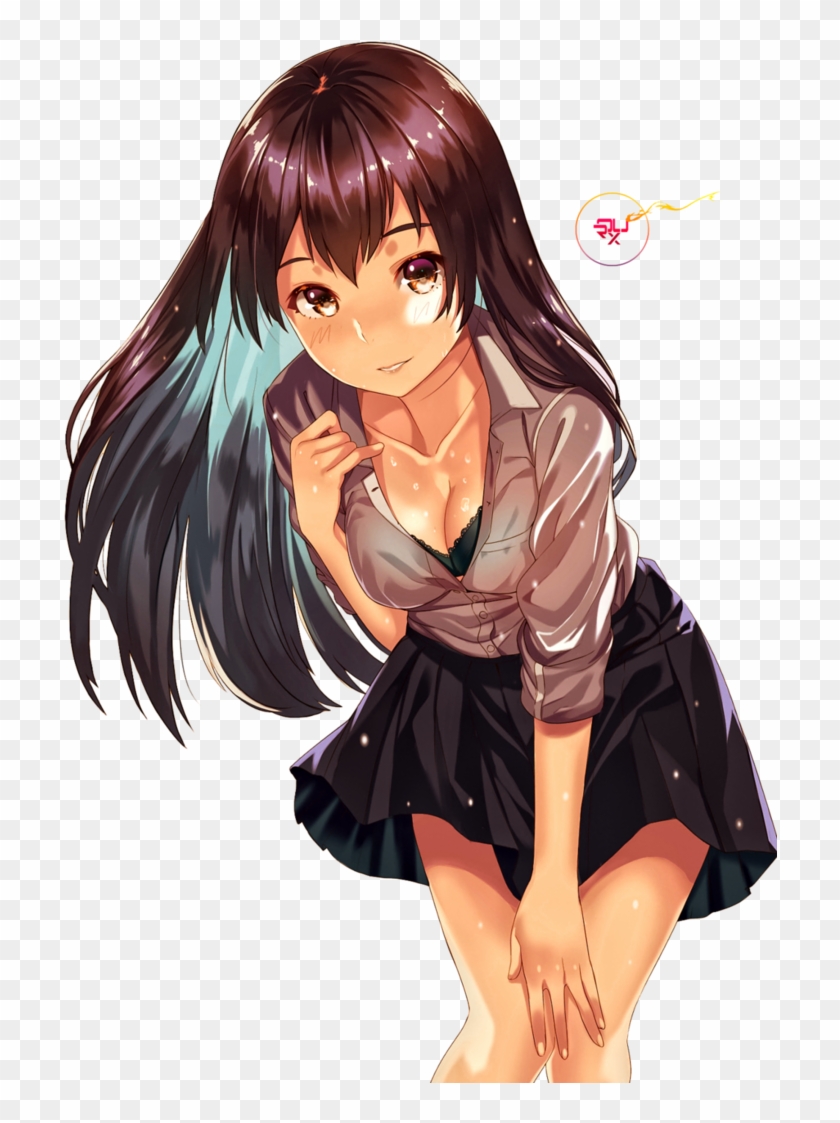 Anime Girl - Anime Girl With Tan Skin And Black Hair #1224939