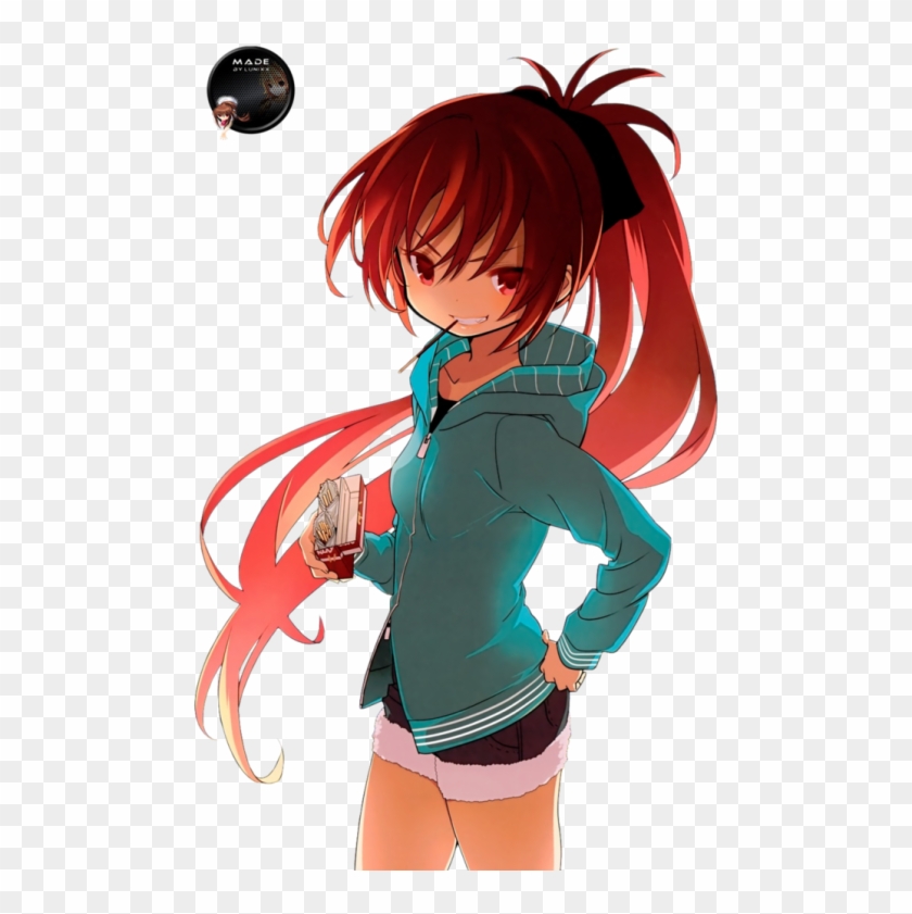 A Magical Girl - Anime Girl Red Hair Transparent #1224957