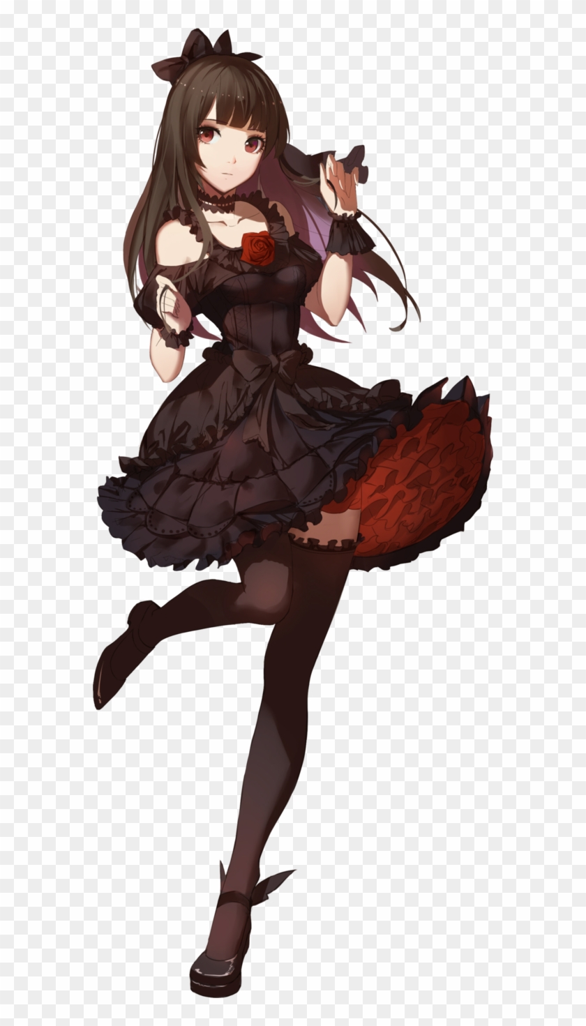 [render] Random Anime Girl By Littlediety - Anime Girl In A Black Dress #1224986