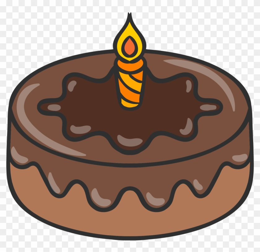 Chocolate Cake Birthday Cake Drawing - Desenho De Um Bolo De Chocolate #1225057