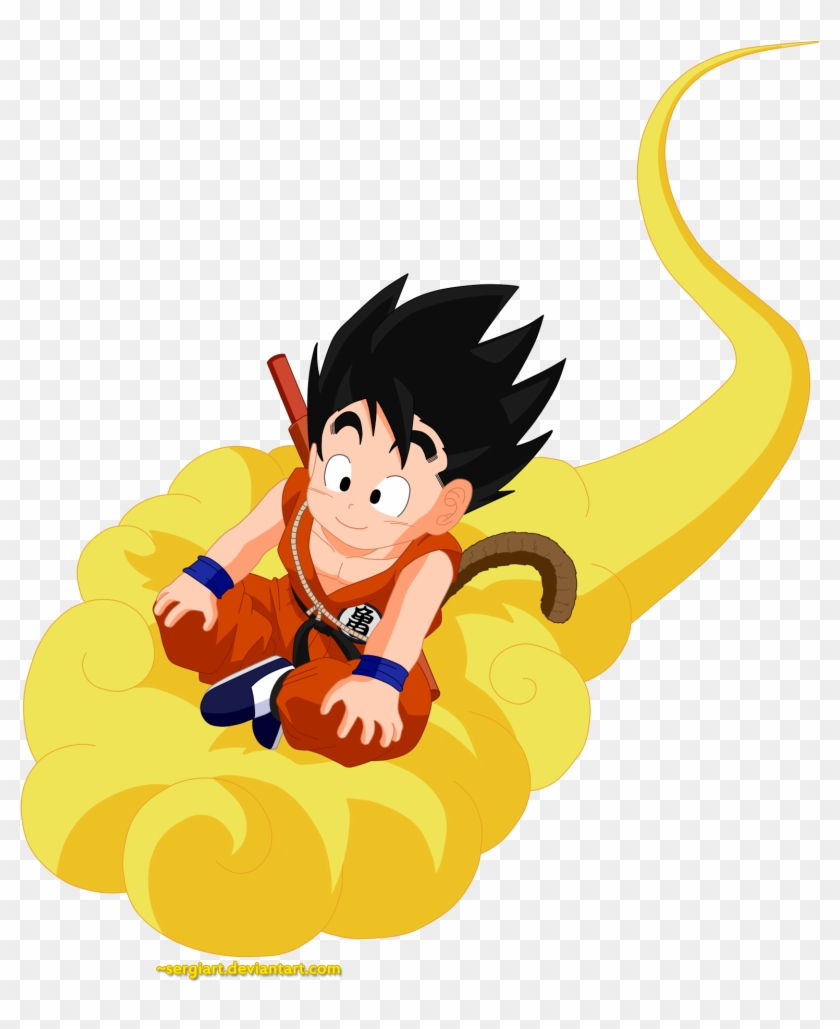 Son Goku By Sergiart Son Goku By Sergiart - Goku On Cloud Png #1225069
