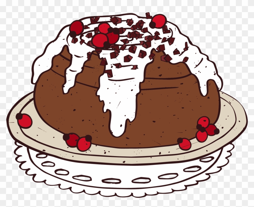 Chocolate Cake Clipart Delicious Cake - Illustration #1225081