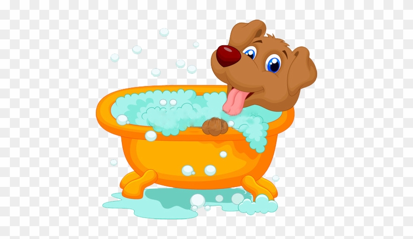 Dog Taking A Bath - Dibujos De Perros Bañandose #1225133