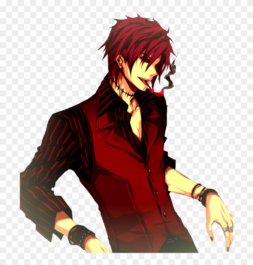 Bloodcherryarts Deviantart Gallery - Anime Guy With Red Hair And Black Eyes #1225236