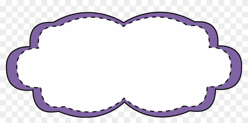 Purple Stitched Frame Frame With A Purple Border And - Colorful Frames Png Clipart #1225387