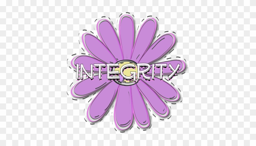 Latter Day Clip Art Integrity Flower Purple Lds Yw - Clip Art #1225516