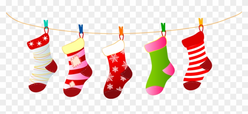 Santa Claus Christmas Stocking Sock Christmas Decoration - Vector Graphics #1225730