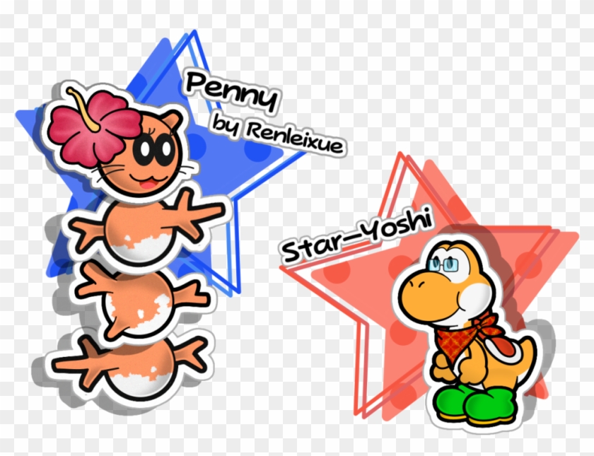 Paper Penny And Star Yoshi By Star Yoshi - Cartoon #1225751