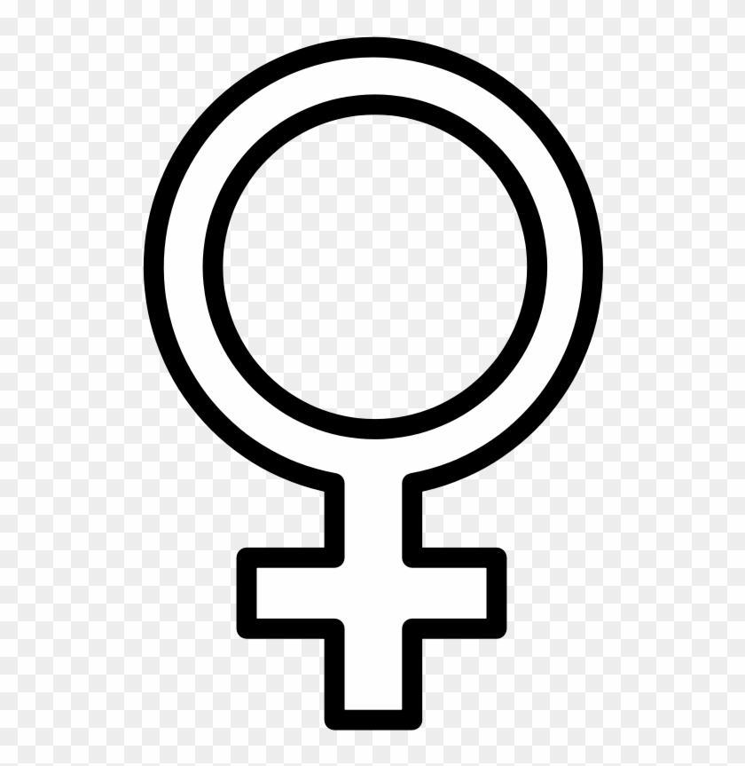 Female Symbol Clip Art - Female Gender Symbol Outline #1225902