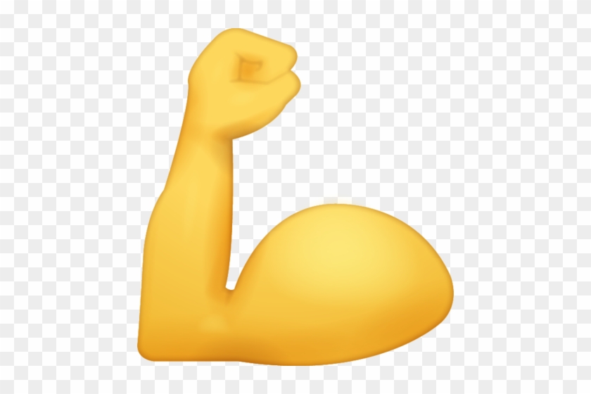 Download and share clipart about Download Flexed Biceps Iphone Emoji Icon I...