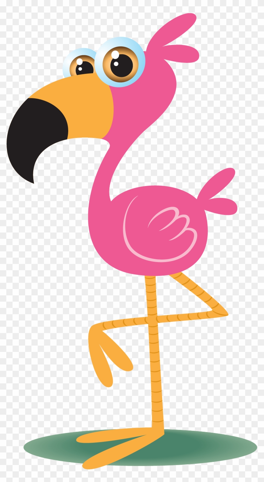 Bird Flamingos Cartoon Illustration - Cartoon Birds #1226064
