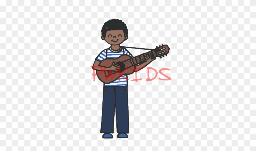 Boy Playing Guitar Clipart For Kids - Muscular Dystrophy #1226107