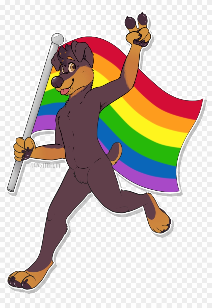 Big Gay Rottie By W0lftooth - Cartoon #1226205