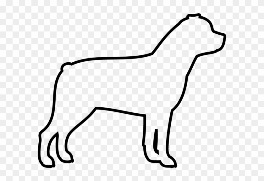 Rottweiler Rubber Stamp - Outline Of Labrador #1226217