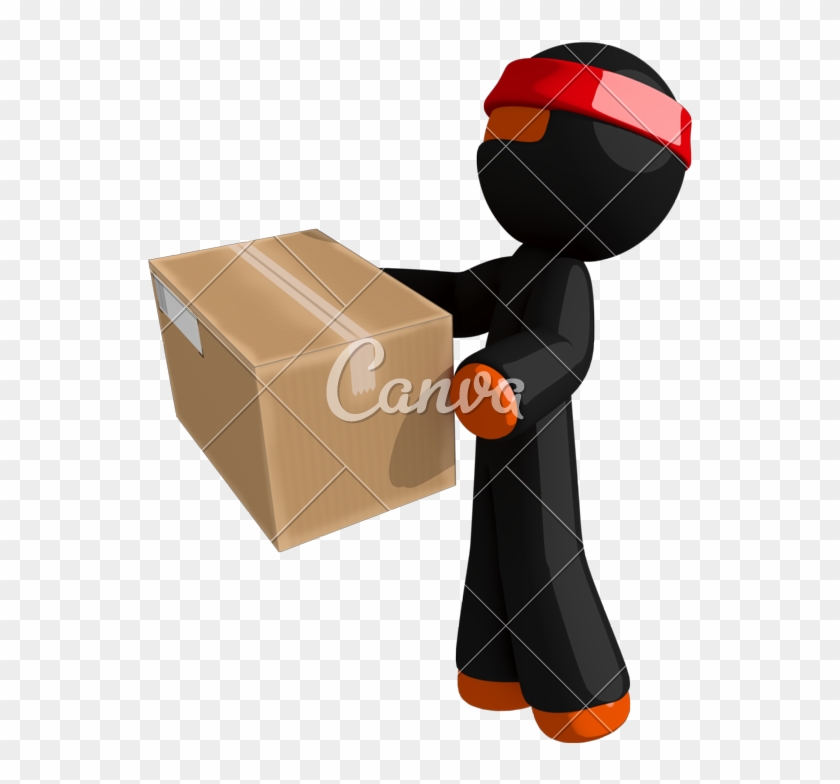 Orange Man Ninja Warrior Delivering Package - Sasuke #1226220