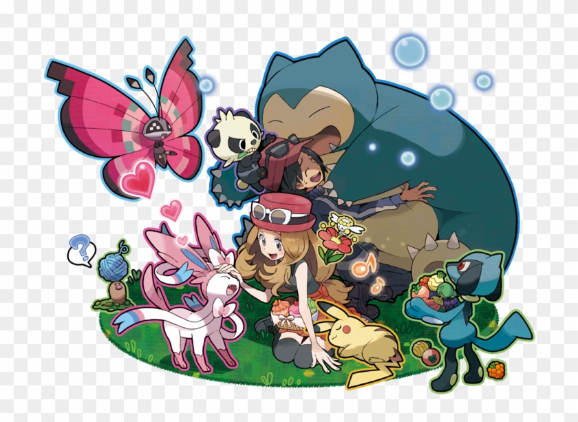 800px Pokemon Amie - Pokemon Trainers And Their Pokemon #1226583
