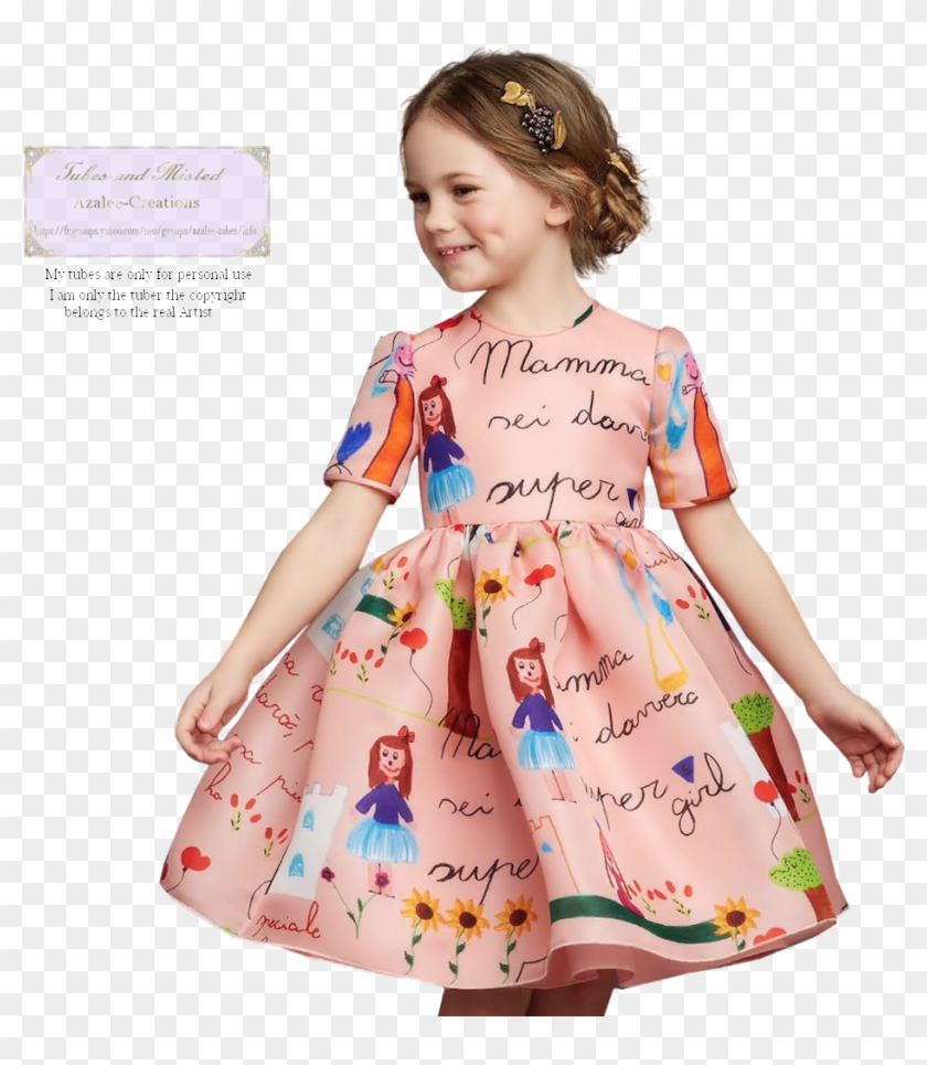 Lundi 23 Mai - Girls Princess A Line Pink Playwear Mamma Print Party #1226604