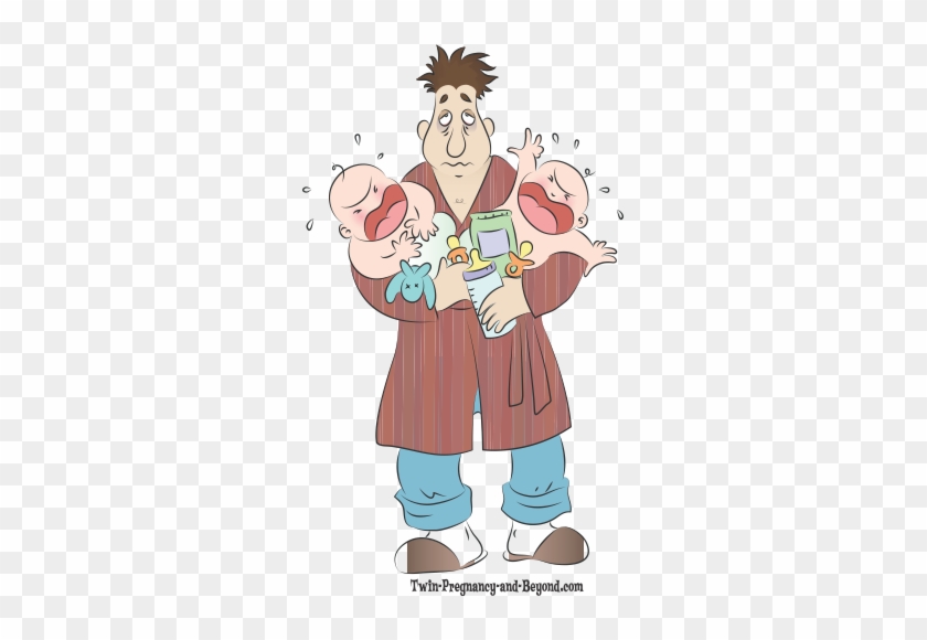 I've Read So Much Crap In The Past Four Weeks I Think - Cartoon Dad With Twins #1226647