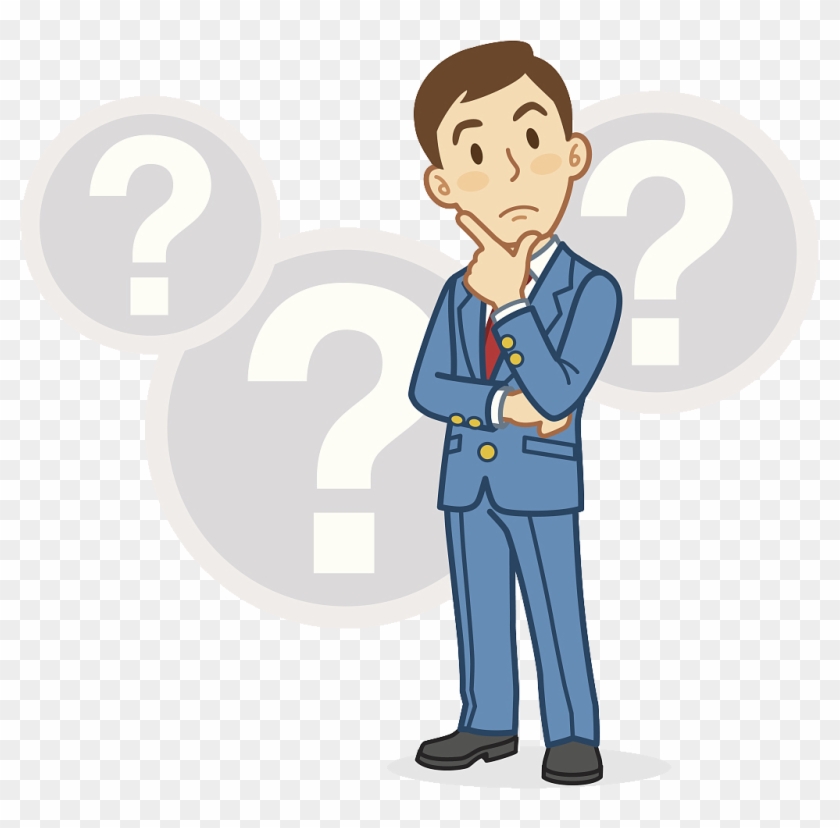 Businessperson Cartoon Thought - Cartoon With Question Mark #1226668