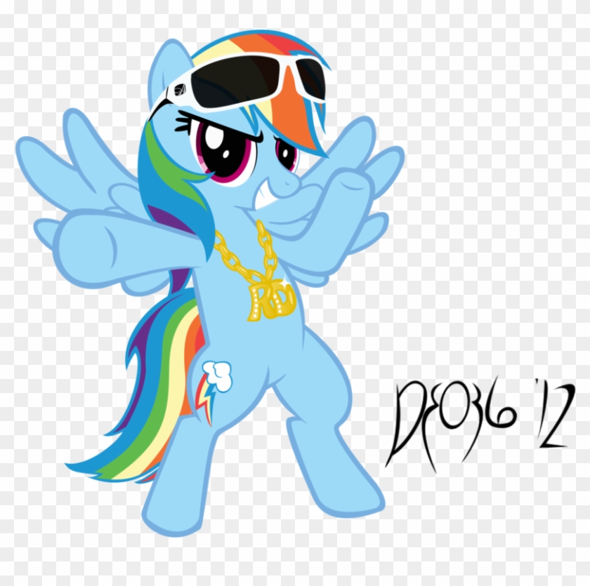 Attitude Rainbow Dash By Darkfire036 - Cartoon #1226969
