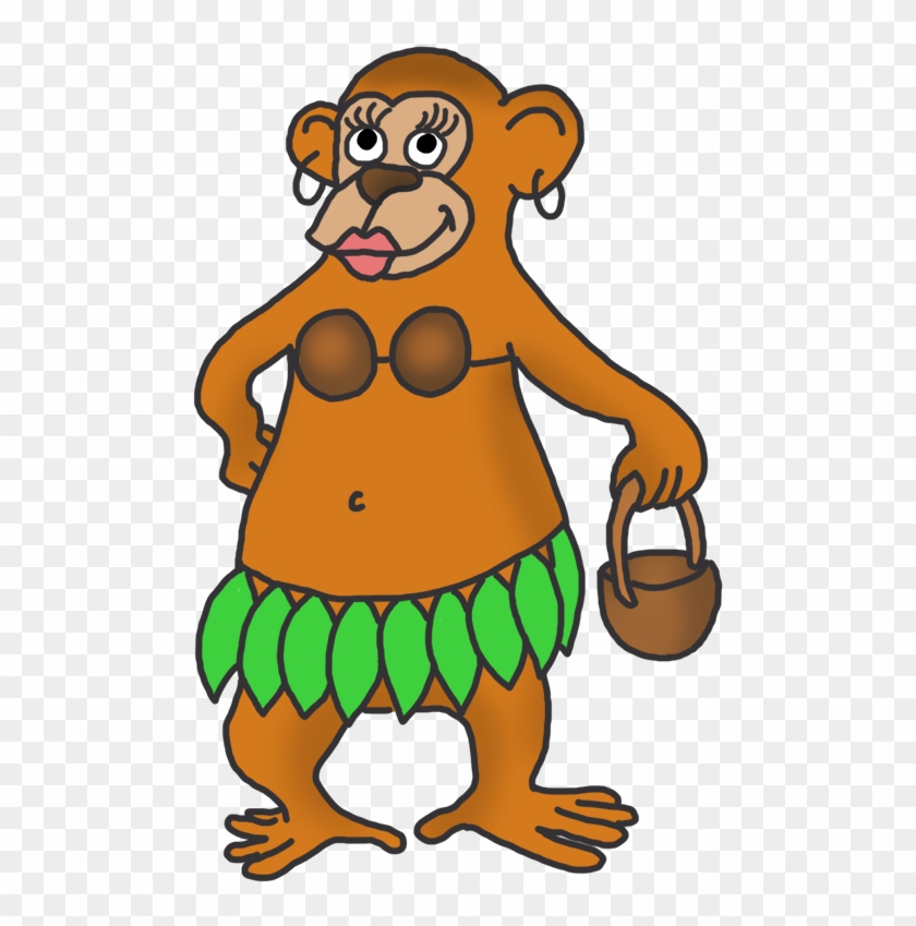 Cute Lady Monkey Clip Art - Funny Female Monkey Cartoon #196909