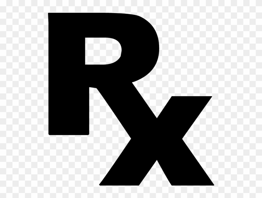 Rx Symbol Black Bold Plain Clip Art Image - Prescription Symbol #197181