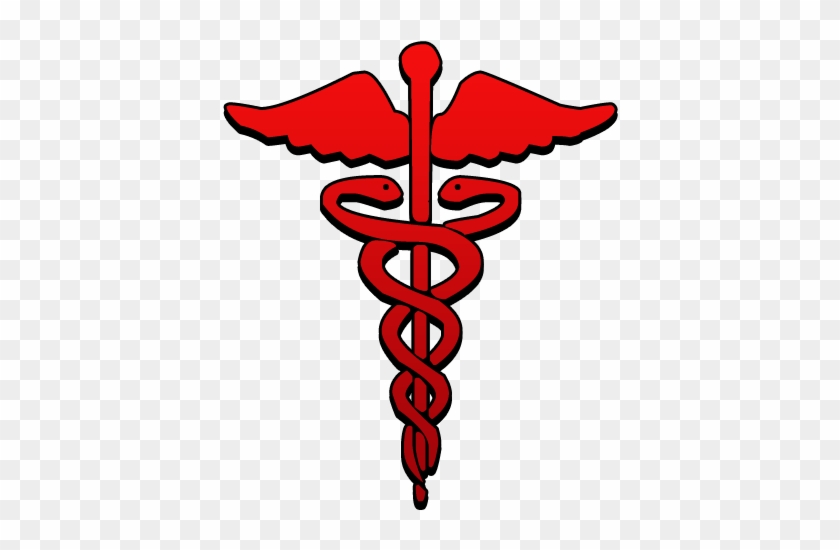 Staff Of Hermes Medicine Symbol Clip Art - Caduceus Red #197245