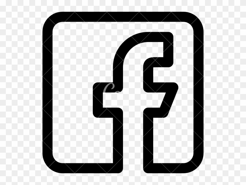 Facebook Logo Black And White Clipart - Facebook Logo Symbol Vector #197305