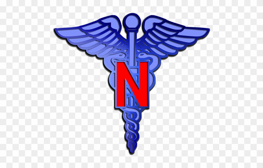 Nurse Medical Blue Caduceus Symbol Clip Art - Nursing Symbol #197361