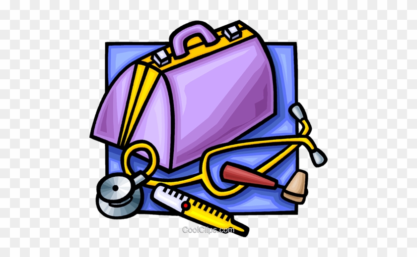 Doctors Bag With Medical Supplies Royalty Free Vector - Doctor Things Clip Art #197632