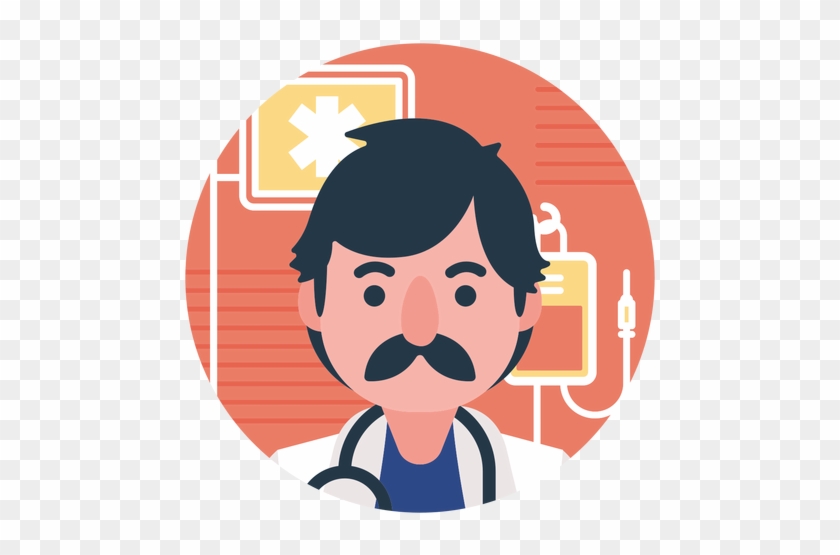 Flat Doctor Cartoon Png Image - Doctor Cartoon Png #197833