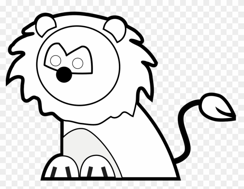 Black And White Lion Clip Art - Lion Clip Art #197942