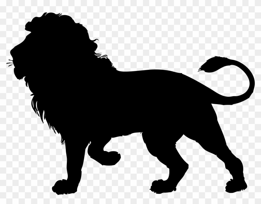 Black Lion Cliparts - Animal Silhouette #197959