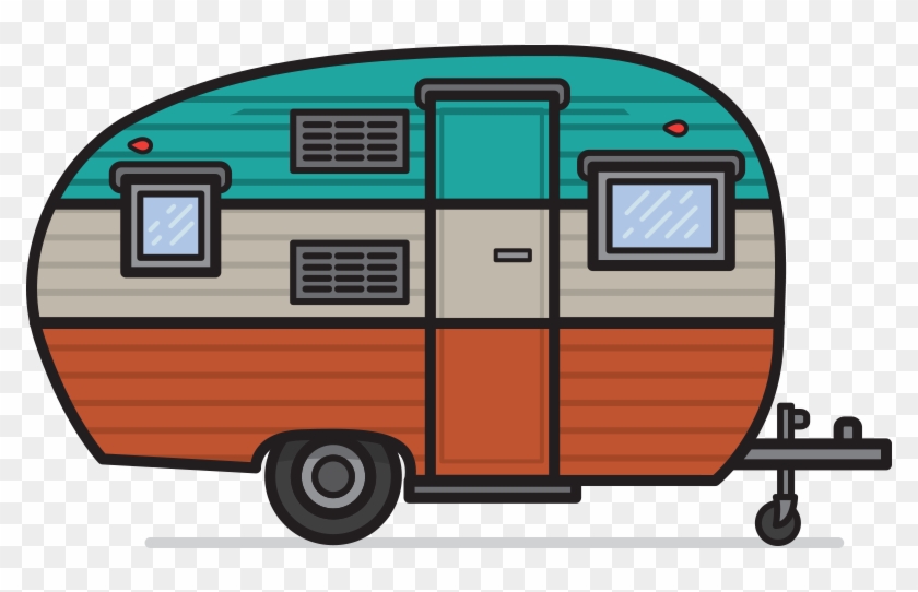 Caravan Clipart Vintage Camper - Camper Clipart #197989
