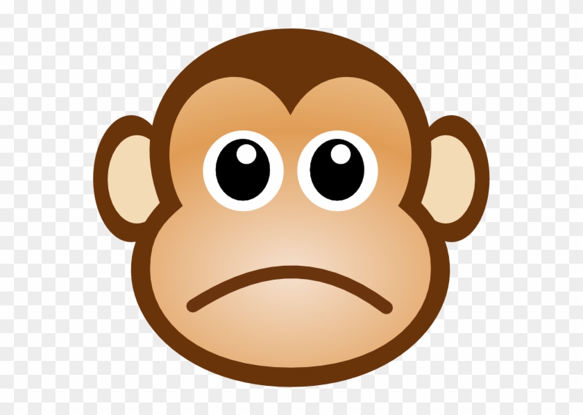 Stuffed Animal Clipart Sad - Monkey Face Cartoon #197999